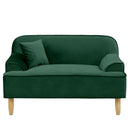 KaguBuy モネ ソファ 1人掛け ベロア 脚取り外し可能 ローソファ 1.5人掛け 一人暮らし ひとりがけ 1P ソファー クッション付 アウトレット