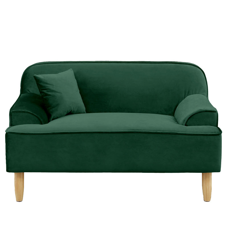 KaguBuy モネ ソファ 1人掛け ベロア 脚取り外し可能 ローソファ 1.5人掛け 一人暮らし ひとりがけ 1P ソファー クッション付 アウトレット