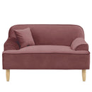 KaguBuy モネ ソファ 1人掛け ベロア 脚取り外し可能 ローソファ 1.5人掛け 一人暮らし ひとりがけ 1P ソファー クッション付 アウトレット