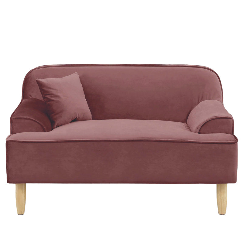 KaguBuy モネ ソファ 1人掛け ベロア 脚取り外し可能 ローソファ 1.5人掛け 一人暮らし ひとりがけ 1P ソファー クッション付 アウトレット