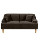 KaguBuy モネ ソファ 2人掛け ベロア 脚取り外し可能 ローソファ 2人用 一人暮らし  2P ソファー クッション付 コンパクト新生活 アウトレット【大型商品】