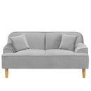 KaguBuy モネ ソファ 2人掛け ベロア 脚取り外し可能 ローソファ 2人用 一人暮らし  2P ソファー クッション付 コンパクト新生活 アウトレット【大型商品】