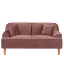KaguBuy モネ ソファ 2人掛け ベロア 脚取り外し可能 ローソファ 2人用 一人暮らし  2P ソファー クッション付 コンパクト新生活 アウトレット【大型商品】