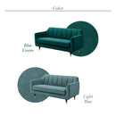 KaguBuy ナターリア ソファ ベロア調 2.5人掛け 二人掛け ソファー 2P 2人掛け 2.5人 リビング おしゃれ 可愛い リビング モダン 肘 ワンルーム コンパクト ローソファ 新生活【大型商品】