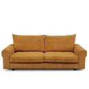 3人掛けソファ ソファ ３人掛け 北欧 木脚 高級 モダン 羽毛 シリコンフィル ポケットコイル 布 コーデュロイ ファブリック ひじ掛け 3Pソファ リビングソファー エテル【大型商品】