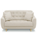 KaguBuy モーブ 2人掛け ソファ 2人掛け 2人用 ローソファー ファブリック コンパクト おしゃれ 可愛い おすすめ 女子向き 布張り 肘 脚 組立 撥水 北欧 ワンルーム