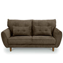 KaguBuy シーラ ２人掛けソファ ソファ 2人掛け 北欧 木脚 かわいい モダン グレー ネイビー ブラウン 布 ファブリック ひじ掛け 2Pソファ リビングソファー ワンルーム クッション付 大型商品 アウトレット