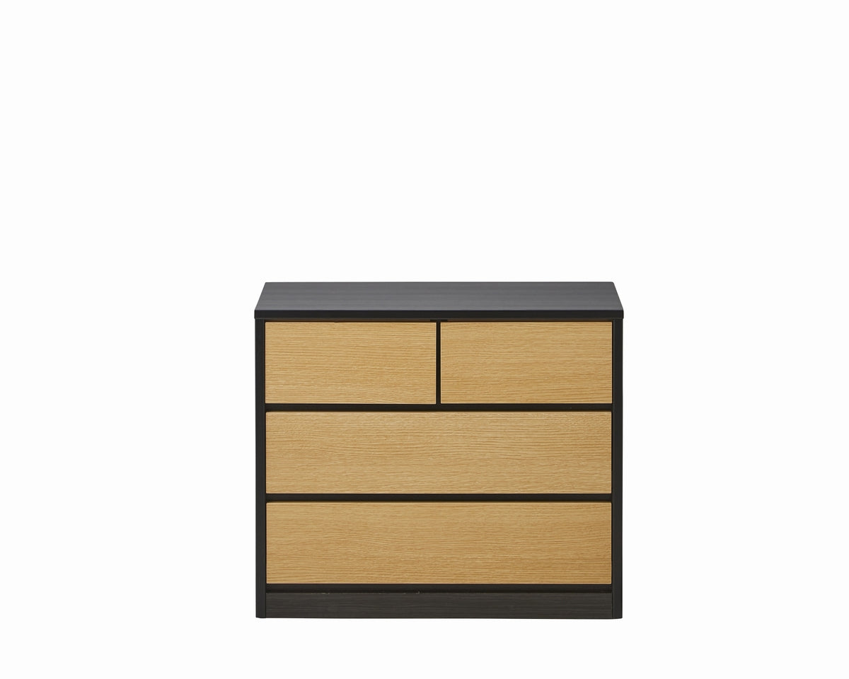 KaguBuy ラース チェスト タンス 幅75 3段 完成品 ローチェスト