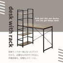 KaguBuy ノバック ラック付きデスク 幅100cm コンパクト モダン  ヴィンテージ 北欧 パソコンデスク  勉強机  インテリア アイアン 一人暮らし テレワーク シンプル