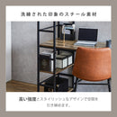 KaguBuy ノバック ラック付きデスク 幅100cm コンパクト モダン  ヴィンテージ 北欧 パソコンデスク  勉強机  インテリア アイアン 一人暮らし テレワーク シンプル