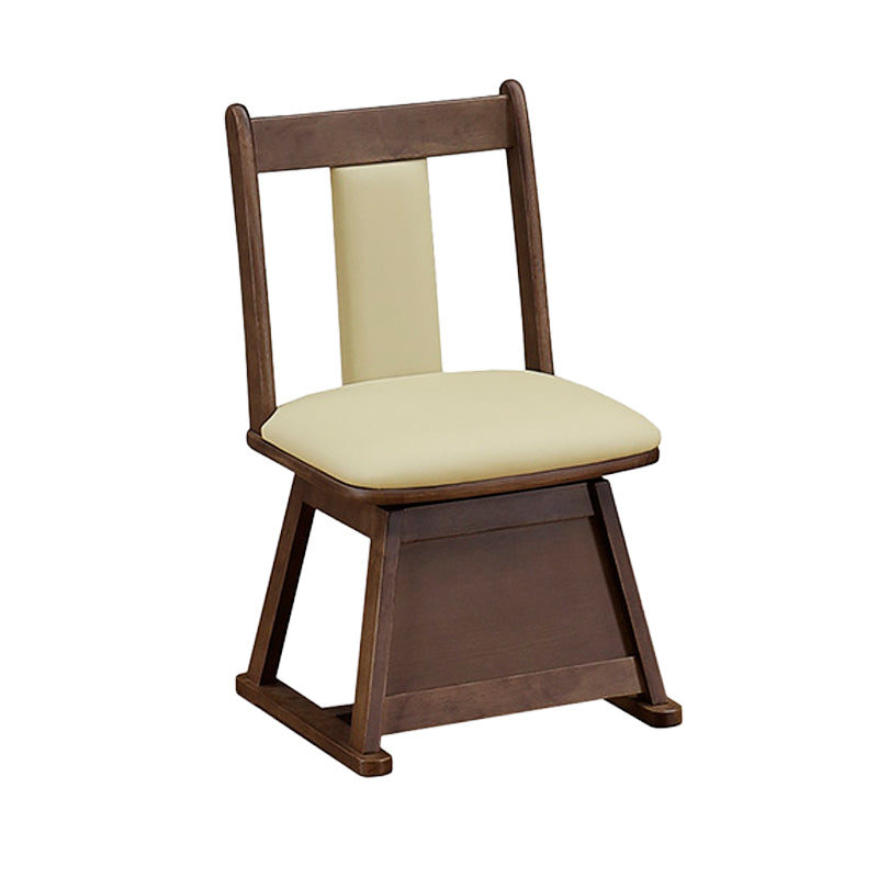 KaguBuy ヴェール こたつ椅子単品 座面回転式 こたつ用椅子 こたつ用チェア 保温 天然木 無垢材 ラバーウッド PVC オールシーズン コンパクト 北欧 省スペース ダークブラウン ライトブラウン シンプル おしゃれ 一人暮らし 椅子 イス いす