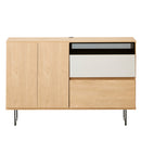 KaguBuy ルノー チェスト リビングチェスト AVチェスト 幅120 半完成品 北欧 モダン おしゃれ スチール脚