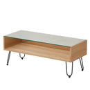 KaguBuy ローナン テーブル センターテーブル  幅100 ガラステーブル リビングテーブル ローテーブル 北欧 一人暮らし