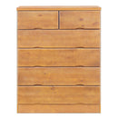 KaguBuy ラメル タンス チェスト 5段 ハイチェスト 木製タンス 箪笥 80 整理たんす 完成品 北欧 日本製 整理ダンス 衣類収納 国産 ブラウン ナチュラル 木製