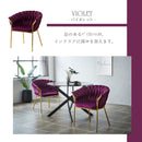 フルール ダイニングチェア ダイニング チェア デザイナーズチェア リビングチェア エレガント ファブリック ベロア調 アイアン ロープ編み おしゃれ カジュアル モダン 高級感 北欧 Fleur