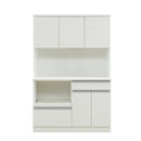 KaguBuy ヤミル 組立設置 食器棚 幅90 幅120 完成品 90cm 120cm 国産 大型レンジ対応 キッチンボード 収納 一人暮らし スリム キッチン キッチン収納 コンセント スライド 鏡面 日本製 大川家具 大型商品