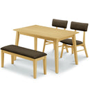 ロイ ダイニング幅120-4点セット 幅120cm 幅120 4点 ダイニング  ファブリック アームレス ダイニングテーブル ダイニングチェア ダイニングベンチ チェア テーブル ベンチ セット 4人掛け