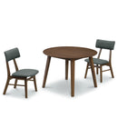 ロイ ダイニング幅100丸-3点セット 幅100cm 幅100 3点 丸テーブル ダイニング ファブリック アームレス ダイニングテーブル ダイニングチェア チェア テーブル セット 2人掛け シンプル