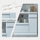 KaguBuy ヤミル 国産 キッチンカウンター 幅90 幅120 完成品 食器棚 キッチンボード レンジ台 キッチンラック ダイニングボード 扉収納 カウンター キッチン収納 スライド 大型レンジ対応 大川家具 木製【大型商品】