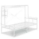 KaguBuy フーライ 棚付き シングルベッド 収納付き コンセント コンパクトフレーム スチール 収納 一人暮らし クール シック モダン シングル 一人用 ベット シングルベット