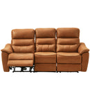 【組立設置無料】電動リクライニグ ソファー 電動ソファ レザー調 幅188cm USBポート テーブル レザー風 レザーファブリック 3人掛け 4人掛け 座面高42cm アンティーク ブラウン キャメル 高級感 ルシア【大型商品】