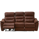 【組立設置無料】電動リクライニグ ソファー 電動ソファ レザー調 幅188cm USBポート テーブル レザー風 レザーファブリック 3人掛け 4人掛け 座面高42cm アンティーク ブラウン キャメル 高級感 ルシア【大型商品】