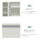 【ブラックフライデー10％OFF】食器棚 ミニキッチンボード 幅70cm ホワイト 調湿機能 モイス フルオープン ハイグロスシート 配線穴 機能的 完成品 レンジ台 キッチン 収納 キッチン収納 ダイニング 収納家具 シンプル おしゃれ モダン KaguBuy ヤミル