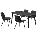 【開梱設置無料】ダイニングテーブルセット 140 ダイニングセット 5点セット テーブル セラミック 耐熱 耐水 耐久 長方形 4人掛け 食卓 高級感 おしゃれ  新生活 ダイニング リビング リオット【大型商品】