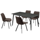 【開梱設置無料】ダイニングテーブルセット 140 ダイニングセット 5点セット テーブル セラミック 耐熱 耐水 耐久 長方形 4人掛け 食卓 高級感 おしゃれ  新生活 ダイニング リビング リオット【大型商品】