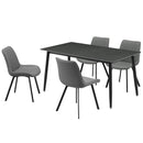 【開梱設置無料】ダイニングテーブルセット 140 ダイニングセット 5点セット テーブル セラミック 耐熱 耐水 耐久 長方形 4人掛け 食卓 高級感 おしゃれ  新生活 ダイニング リビング リオット【大型商品】