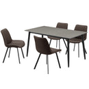 【開梱設置無料】ダイニングテーブルセット 140 ダイニングセット 5点セット テーブル セラミック 耐熱 耐水 耐久 長方形 4人掛け 食卓 高級感 おしゃれ  新生活 ダイニング リビング リオット【大型商品】