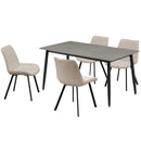 【開梱設置無料】ダイニングテーブルセット 140 ダイニングセット 5点セット テーブル セラミック 耐熱 耐水 耐久 長方形 4人掛け 食卓 高級感 おしゃれ  新生活 ダイニング リビング リオット【大型商品】