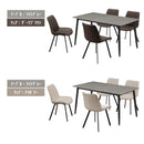 【開梱設置無料】ダイニングテーブルセット 140 ダイニングセット 5点セット テーブル セラミック 耐熱 耐水 耐久 長方形 4人掛け 食卓 高級感 おしゃれ  新生活 ダイニング リビング リオット【大型商品】