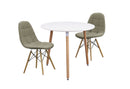 ダイニングテーブルセット 3点 2人掛け 3人掛け ホワイト 丸テーブル 四角テーブル 正方形 ダイニングテーブル ダイニングチェア テーブル チェア 椅子 イス  北欧 韓国風 おしゃれ シンプル カラフル ノイル【大型商品】