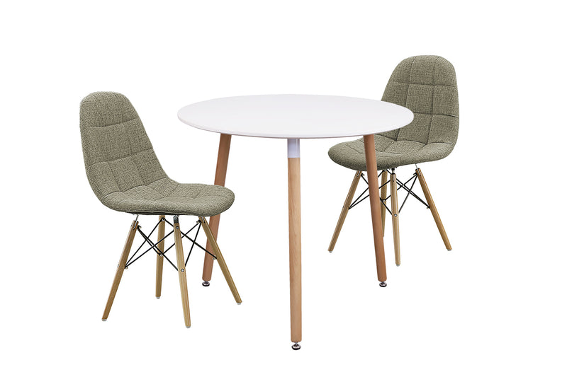 ダイニングテーブルセット 3点 2人掛け 3人掛け ホワイト 丸テーブル 四角テーブル 正方形 ダイニングテーブル ダイニングチェア テーブル チェア 椅子 イス  北欧 韓国風 おしゃれ シンプル カラフル ノイル【大型商品】