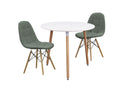 ダイニングテーブルセット 3点 2人掛け 3人掛け ホワイト 丸テーブル 四角テーブル 正方形 ダイニングテーブル ダイニングチェア テーブル チェア 椅子 イス  北欧 韓国風 おしゃれ シンプル カラフル ノイル【大型商品】