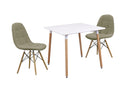 ダイニングテーブルセット 3点 2人掛け 3人掛け ホワイト 丸テーブル 四角テーブル 正方形 ダイニングテーブル ダイニングチェア テーブル チェア 椅子 イス  北欧 韓国風 おしゃれ シンプル カラフル ノイル【大型商品】
