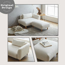 KaguBuy ユノ ソファ ブークレ生地 カウチソファ 2人掛け ソファー コンパクト 韓国 新生活