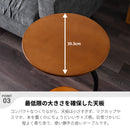 丸テーブル 幅40cm サイドテーブル ソファテーブル コンパクト ナイトテーブル 寝室 リビング ナチュラル ブラウン ホワイト おしゃれ スラーク