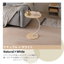 丸テーブル 幅40cm サイドテーブル ソファテーブル コンパクト ナイトテーブル 寝室 リビング ナチュラル ブラウン ホワイト おしゃれ スラーク