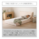 【圧縮ベッド】 マットレス付き ポケットコイル 4サイズ展開 ダブル ワイドダブル クイーン キング 圧縮ロール 圧縮ベッド 耐圧分散 ベッド 湿気吸収剤入り 通気性 厚さ27cm ホワイト 韓国風 もこもこ 完成品 ノヴァ