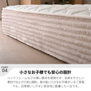 【圧縮ベッド】 マットレス付き ポケットコイル 4サイズ展開 ダブル ワイドダブル クイーン キング 圧縮ロール 圧縮ベッド 耐圧分散 ベッド 湿気吸収剤入り 通気性 厚さ27cm ホワイト 韓国風 もこもこ 完成品 ノヴァ