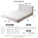 【圧縮ベッド】コンパクト梱包 組立不要 ベッド ローベッド 26cm厚 マットレス 高反発 ダブルベッド クイーン キング 圧縮 もこもこ ポケットコイル ファミリー 湿気防止 ふかふか 韓国風 かわいい おしゃれ グレー GY 完成品 ウルル