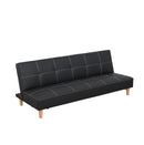 2WAY リクライニング ソファーベッド 2人掛け 3人掛け リクライニングソファー リクライニングソファー ローソファ 革 レザー調 肘無しソファー アームレス おしゃれ 北欧 かわいい シンプル ソファベッド 2人 3人 リビング 一人暮らし クレア【大型商品】