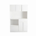 食器棚 キッチンボード 120cm幅 完成品 120 レンジ台 大型レンジ対応 レンジボード キッチン 収納 引き出し ソフトクローズ 静音 大容量 スライド棚 おしゃれ モダン 北欧 ホワイト ブラック 大理石風 木目 ナチュラル 開梱設置 ルーブル【大型商品】