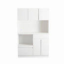 食器棚 キッチンボード 120cm幅 完成品 120 レンジ台 大型レンジ対応 レンジボード キッチン 収納 引き出し ソフトクローズ 静音 大容量 スライド棚 おしゃれ モダン 北欧 ホワイト ブラック 大理石風 木目 ナチュラル 開梱設置 ルーブル【大型商品】
