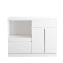 食器棚 キッチンボード 120cm幅 完成品 120 レンジ台 大型レンジ対応 レンジボード キッチン 収納 引き出し ソフトクローズ 静音 大容量 スライド棚 おしゃれ モダン 北欧 ホワイト ブラック 大理石風 木目 ナチュラル 開梱設置 ルーブル【大型商品】