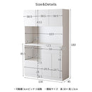 食器棚 キッチンボード 120cm幅 完成品 120 レンジ台 大型レンジ対応 レンジボード キッチン 収納 引き出し ソフトクローズ 静音 大容量 スライド棚 おしゃれ モダン 北欧 ホワイト ブラック 大理石風 木目 ナチュラル 開梱設置 ルーブル【大型商品】