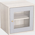 KaguBuy キューベル キューブボックス CUBE BOX オープン ガラス扉付き 棚付き 鍵付き 収納ボックス くすみカラー カラーボックス A4サイズ対応 木製 正方形 収納棚 リビング収納 おしゃれ ナチュラル
