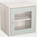 KaguBuy キューベル キューブボックス CUBE BOX オープン ガラス扉付き 棚付き 鍵付き 収納ボックス くすみカラー カラーボックス A4サイズ対応 木製 正方形 収納棚 リビング収納 おしゃれ ナチュラル